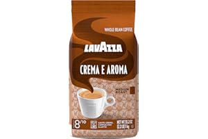 Lavazza Crema E Aroma Whole Bean Coffee Blend, Medium Roast, 1 kg Bag , Balanced medium roast with an intense, earthy flavor 