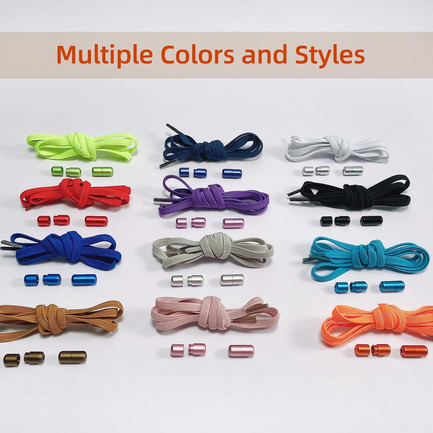 willikiva No Tie Elastic Shoe Laces Shoe Laces Lock Shoelaces for Kids, Adults and Elderly(1pair-White): Clothing