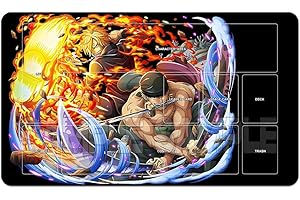 YMILOHOGI Playmat Trading Card Game OPCG Mat CCG MTG Playmat TCG Card Game Table Mat Mouse Pad 600X350mm + Free Bag (H003) (Zoro and Sanji 140)