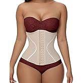 SHAPSHE Short Torso Waist Trainer for Women Corset Waist Cincher Shapewear Tummy Control Workout Hourglass Body Shaper