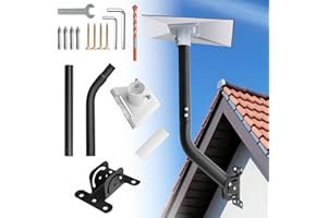 XHUIC Adjustable Starlink Gen 3 Mount, Starlink Mounting Kit Gen 3, Starlink Long Wall Mount for Starlink Internet Kit Satellite, Starlink roof Mount with Starlink Gen 3 Pipe Adapter for Gen 3 Starlink