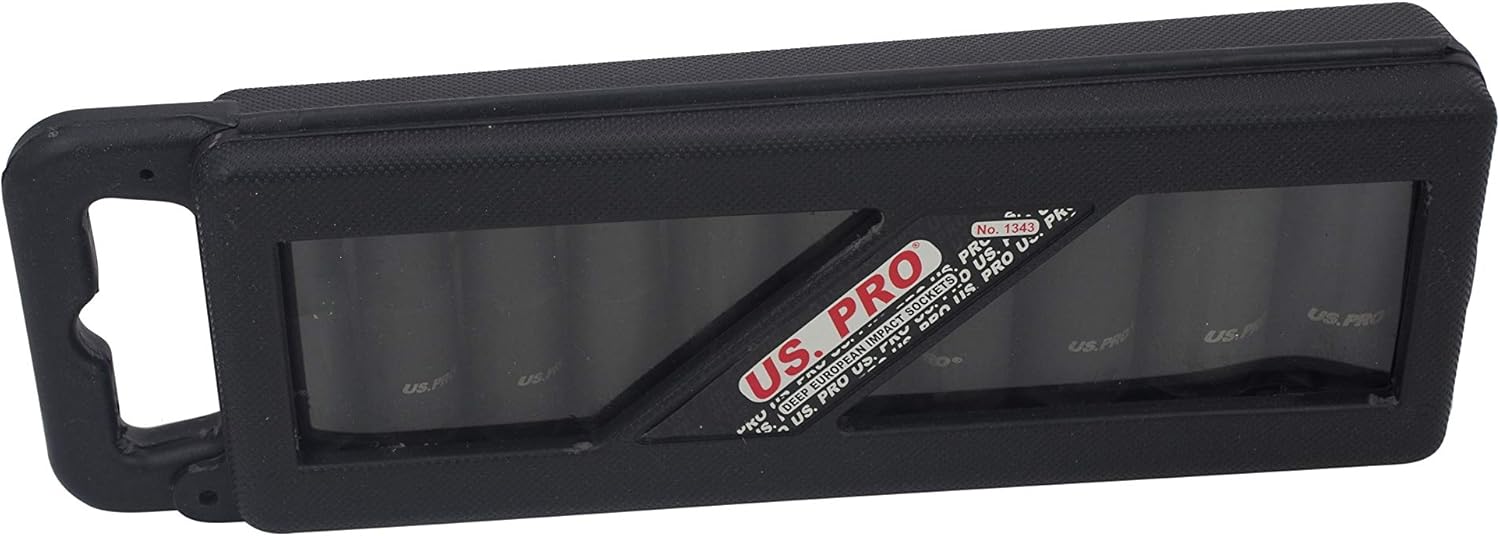 US PRO Impact Wrench, Nuts, 1/2 Drive 10-24 mm hexagon bit, 10 piece socket wrench set, Variety Pack - Image 5