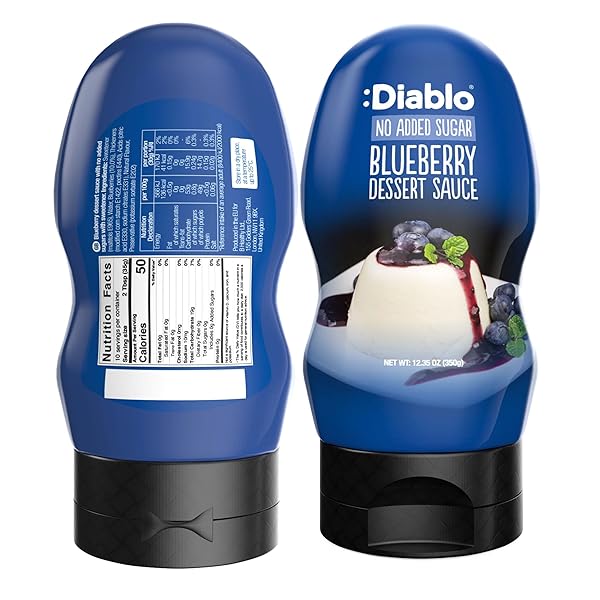 DIABLO BLUEBERRY DESSERT SAUCE | NO ADDED SUGAR | GLUTEN FREE | DIABETIC FRIENDLY | HAMPER AVAILABLE – PERFECT FOR GIFTING | 350G 12.35OZ