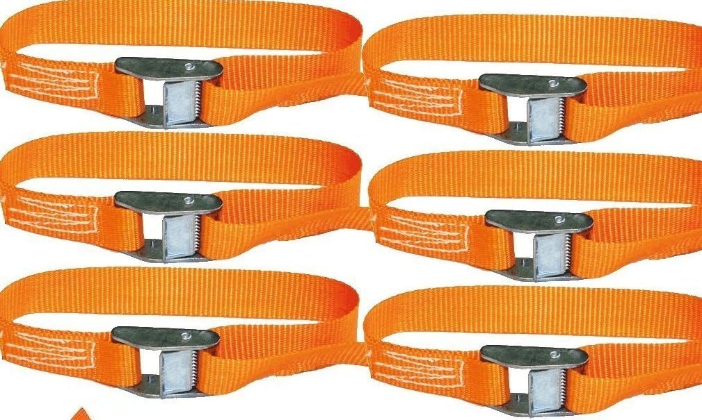 6x Tie Down Straps with Clamping Lock / Quick Release Fastener Amazon