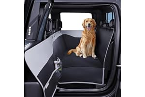 NOBLE DUCK Dog Car Seat Cover for Back Seat, Waterproof Scratch Proof Nonslip Car Seat Protector, Dog Back Seat Cover for Car, Truck and SUV-Large Size
