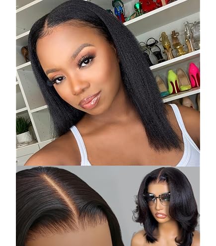 Amazon.com : Brazilian Virgin Hair Wavy Lace Front Wigs With  display picture 3