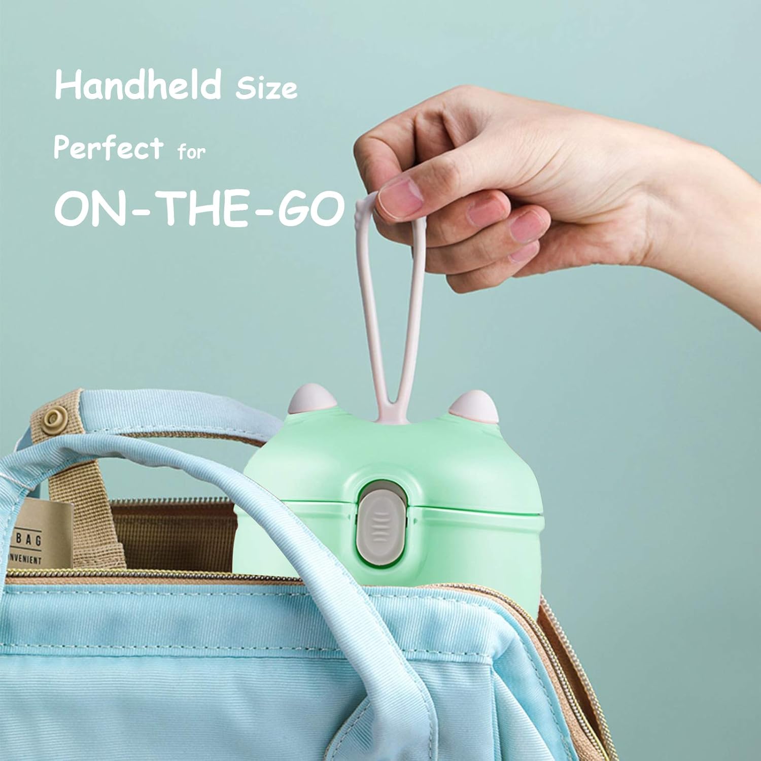 Baby Formula Dispenser, Portable Milk Powder Dispenser Snack Storage Container for Travel Bedroom Outdoor … (Green): Kitchen & Dining