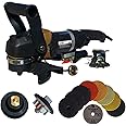 Stadea SWP110K Granite Bullnose Fabrication Tools Package Kit - 5" Stone Wet Polisher, 4" Diamond Granite Polishing Pads, Profile Wheel For Granite Edge Shaping and Polishing