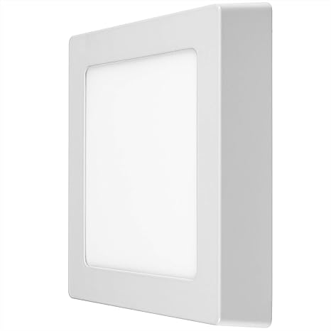 LUMIRA 12W LED Panel Quadratisch 17x17cm Aufputz-Strahler Decken-Lampe Decken-Leuchte 12 Watt Entspricht 100W Rahmenfarbe Wei