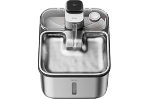 QINLIY Stainless Steel Cat Water Fountain Wireless for Cats Indoor, 3.6L/123oz Automatic Metal Dog Water Dispenser,Cordless Battery Operated Pet Drinking Fountain,Rechargeable Waterer with Motion Sensor