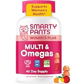 SmartyPants Women's Multivitamin Gummies, Vitamin D &amp; C, Omega 3, 120 Ct | Methylfolate, CoQ10, Vitamin B12, B6, A, K &amp; Zinc, Inositol, Gluten Free, 40 Day Supply