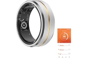 GenXenon Fitness Tracker Smart Ring,Step Counter,Heart Rate Blood Oxygen Sleep Tracker Health Ring, 5ATM Waterproof Long Battery Life Smart Rings Compatible with iOS & Android