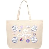 Hot Topic Exclusive Off Campus Tote Bag Featuring Character Hockey Jerseys