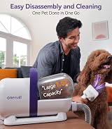 Oneisall Dog Grooming Vacuum Kit with 4 Tools and Hair Remover Brush view 6