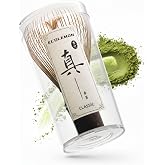 ECOLEMON Entry-Level Shin Chasen, Bamboo Matcha Whisk for Matcha Tea | Bamboo Matcha Whisk Chasen for Beginners (1-Piece), 64-72 Fine Tines, Kurotake Macha Chasen for Starters, Easy to Clean, Gift
