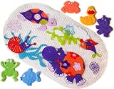 NAZUSA MATRIOSKA Large Bath Mat with 5 Mini Non-Slip Mats Kids Safe Suction view 8