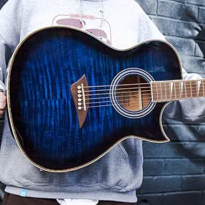 Lindo ORG-SL - Guitarra acústica con preamplificador y sintonizador LCD