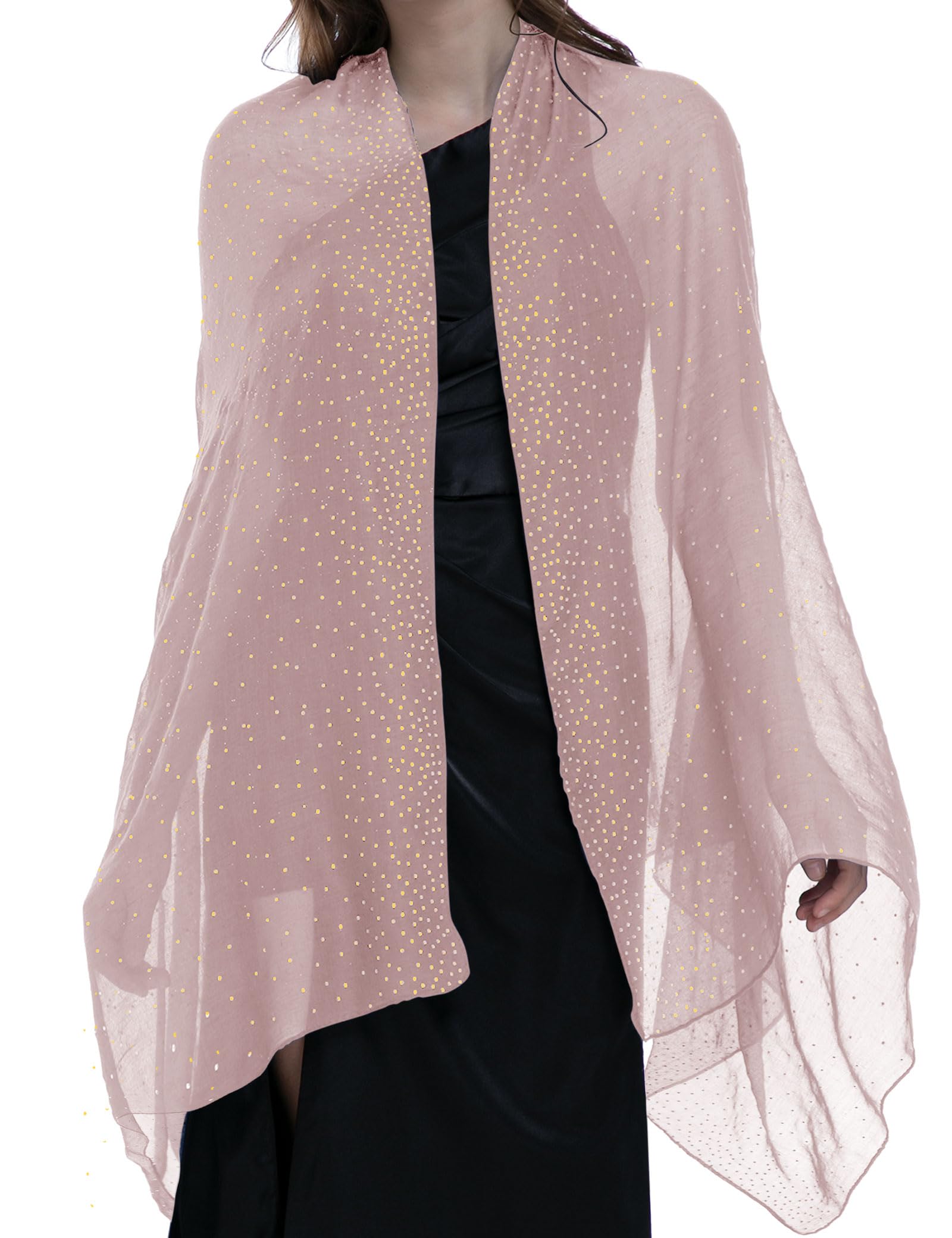 Banetteta Starry Night Shawls and Wraps for Evening Dresses, Shiny Scarf for Womens Formal Wear