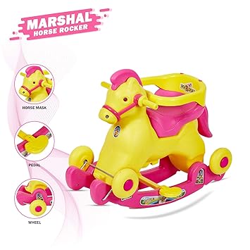 Dash Fashionable 2 in 1 Horse Rocker ?n Ride on (Red) (Pink)