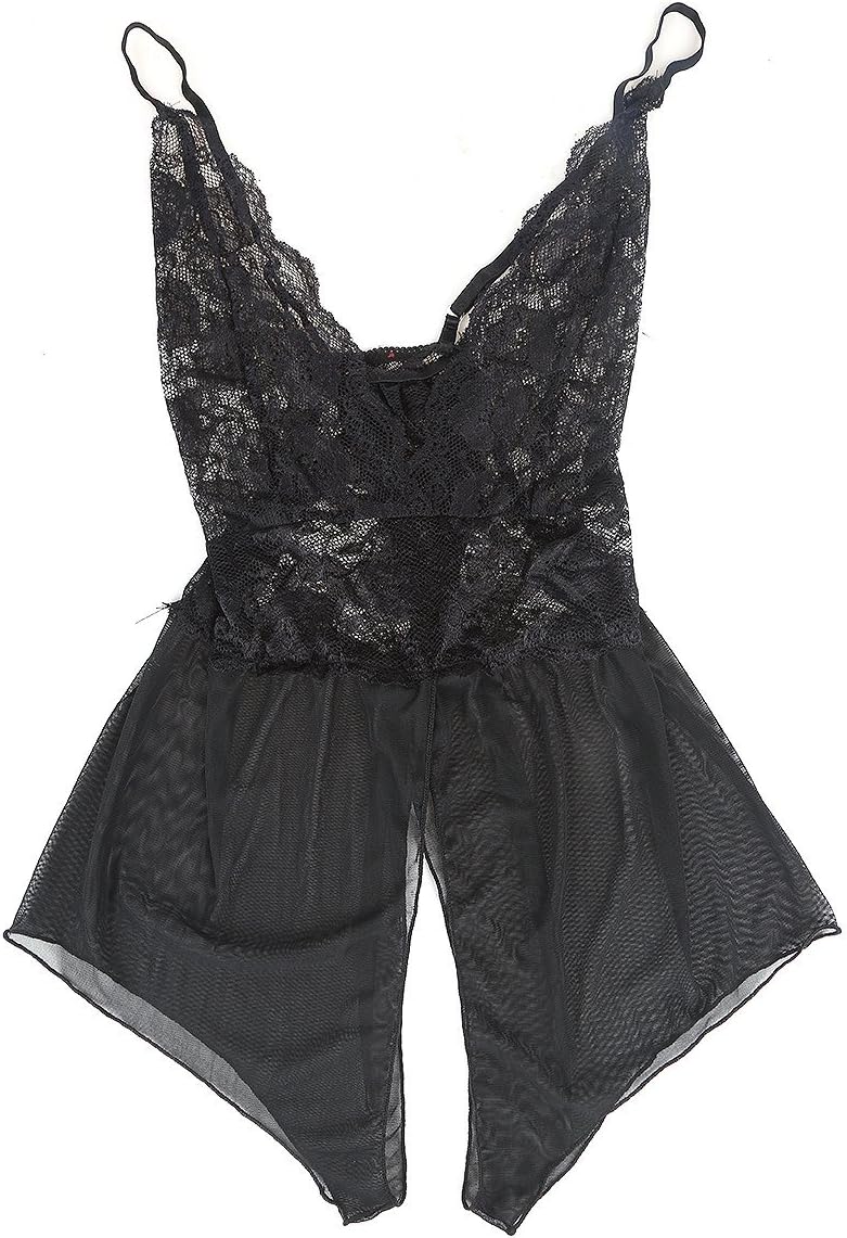Babydoll,Shmily Sexy Lingerie Open Crotch Nightwear