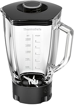 Bosch MUZ9MX1 ThermoSafe Glasmixer mit Edelstahl-Messer für Küchenmaschine OptiMUM