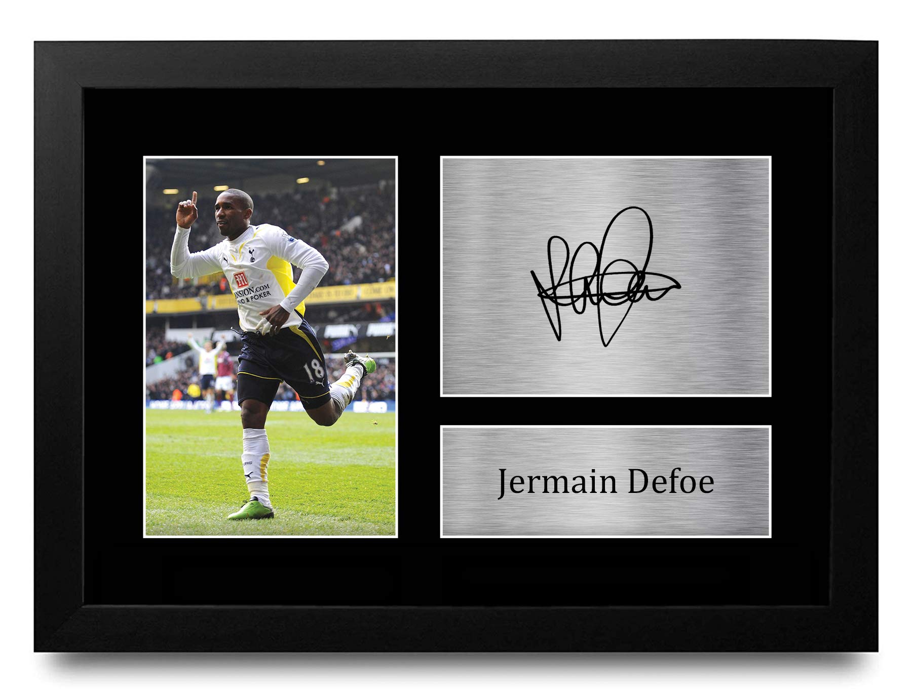 HWC Trading FR A4 Jermain Defoe Tottenham Hotspurs Spurs Gifts Printed Signed Autograph Picture for Fans and Supporters - A4 Framed