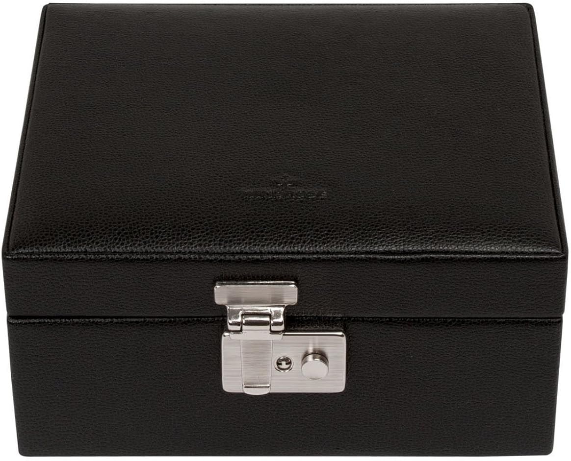 Windrose Watch Case Beluga/Black (Leather) - High-Quality Handmade - Width 19.5 cm - Leather - Image 4