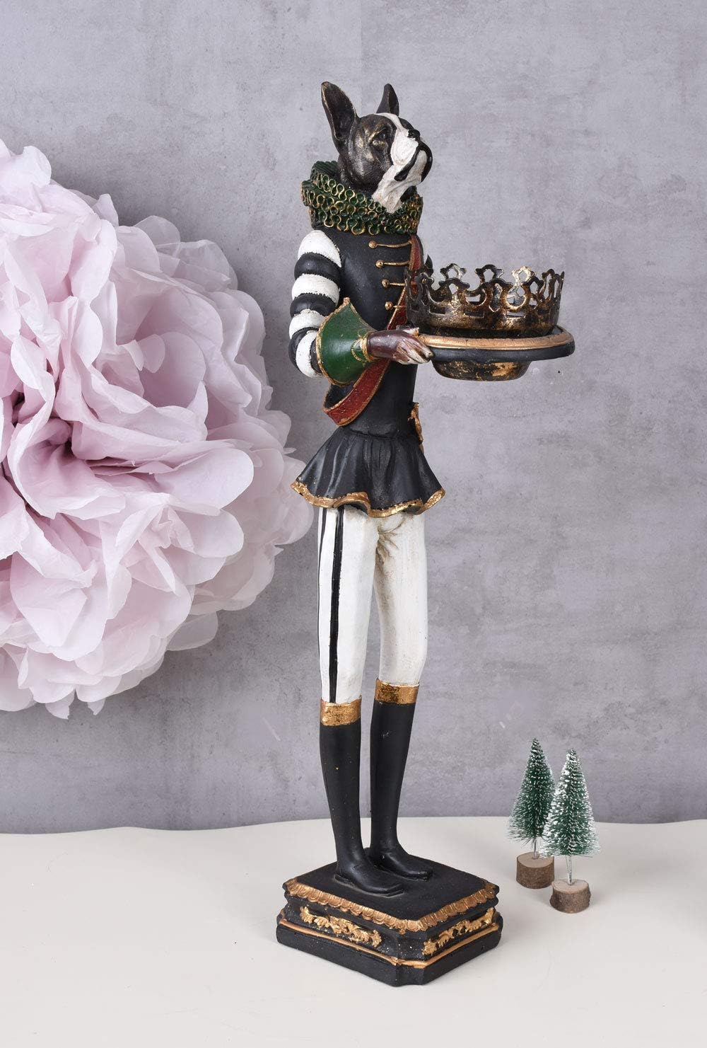 french bulldog candle holder