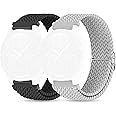 Tovimall Braided Bands for 20mm Moon watch Watch,Stretchy Nylon Band Compatible with X Moon watch Speedmaster（2 Pcs）
