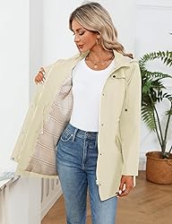 LOMON Women Rain Jacket Lightweight Hooded Jackets