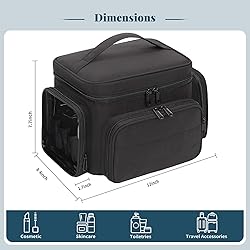 Large Cotton Makeup Bag, Lightweight Travel Makeup