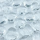 YHYPOCI 20pcs Acrylic Heart Beads 30mm Heart Shape Loose Bead for Making Bracelet Necklace Jewelry Making Craft(White)