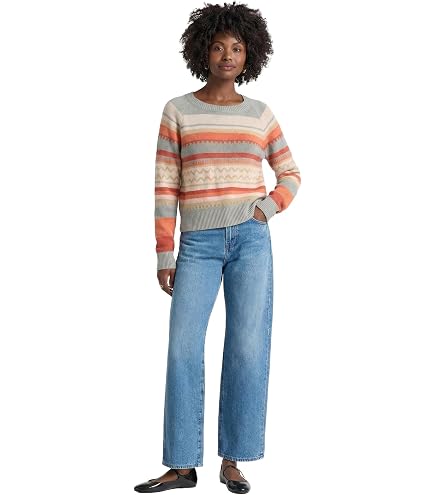 PENDLETON Women's Alpine Lambswool Zip Cardigan, Black Multi, XL