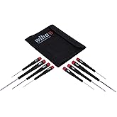 Wiha 26199 Slotted and Phillips Screwdriver Set in Rugged Canvas Pouch, 8 Piece