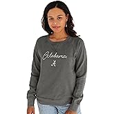Blue 84 NCAA womens Ncaa Officially Licensed Crewneck Sweatshirt Burnout Script