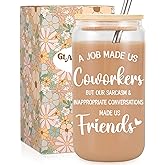 Fairy's Gift Coworker Friendship Glass Coffee Cup, Birthday Gifts for Women Friendship, Funny Coworker Gifts for Women Men Work Friends - Valentines, Going Away Presents for Office Friend Bestie Boss