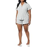 Amazon Essentials Women's Cotton Modal Short Pajama Set - Discontinued Colors