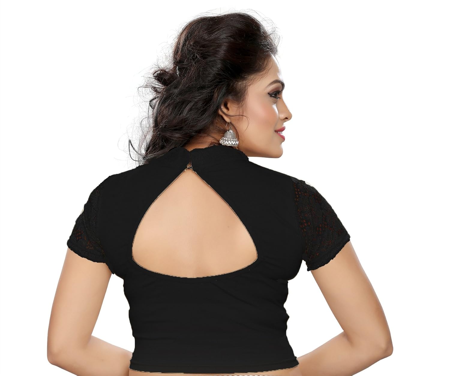 fashionable readymade blouse plain cotton lycra redaymade blouse (65)