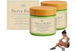 Nerve Relief Magnesium Cream,Magnesium Lotion with Arnica and MSM,Joint Relief with Mineral Formula,Total ReliefMagnesium Cre