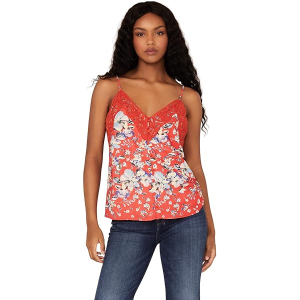 Xhilaration Women's Floral Print Short Sleeve Cold Shoulder Top