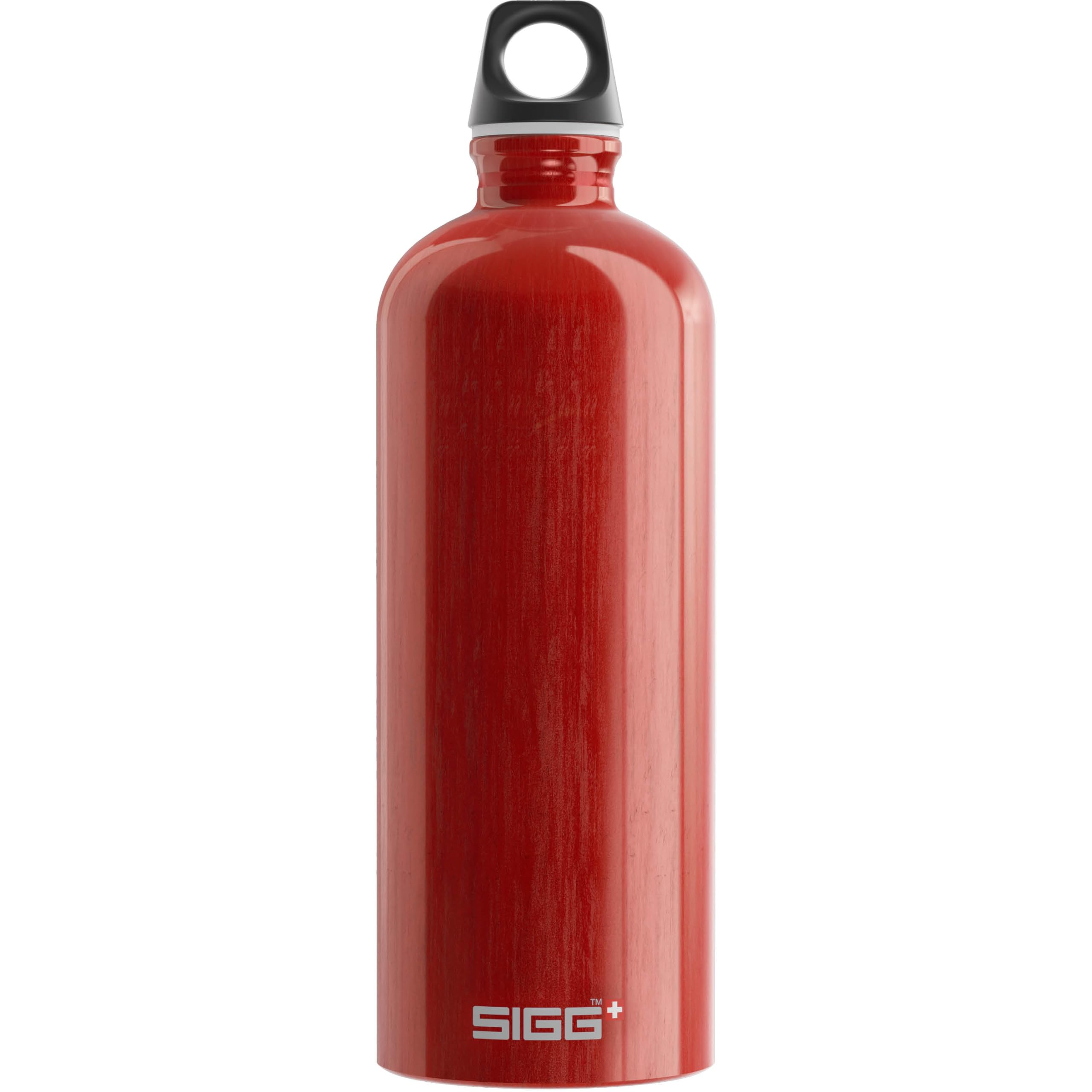 Sigg - Aluminium Water Bottle - Traveller Red - Climate Neutral Certified - Suitable For Carbonated Beverages - Leakproof - Lightweight - BPA Free - Red - 1 L
