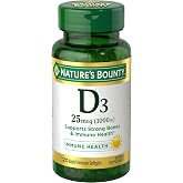 Nature's Bounty Vitamin D3 Vitamin Supplement, 120 Softgels | Supports Immune System and Bone Health, 1000IU