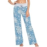 Aflyko Festive Holiday Pajama Pants for Women Comfy Sleepwear Pants Pjs