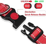 ATETEO Reflective Dog Collar Adjustable Nylon Neoprene Padding Red M 13-19.7in view 4