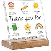 Thank You for Helping Me Grow Gifts - Teacher Appreciation Gifts for Women Men Daycare Teacher Preschool Teacher New Teacher Goodbye Gift Ideas 4.7'' x 4.7''