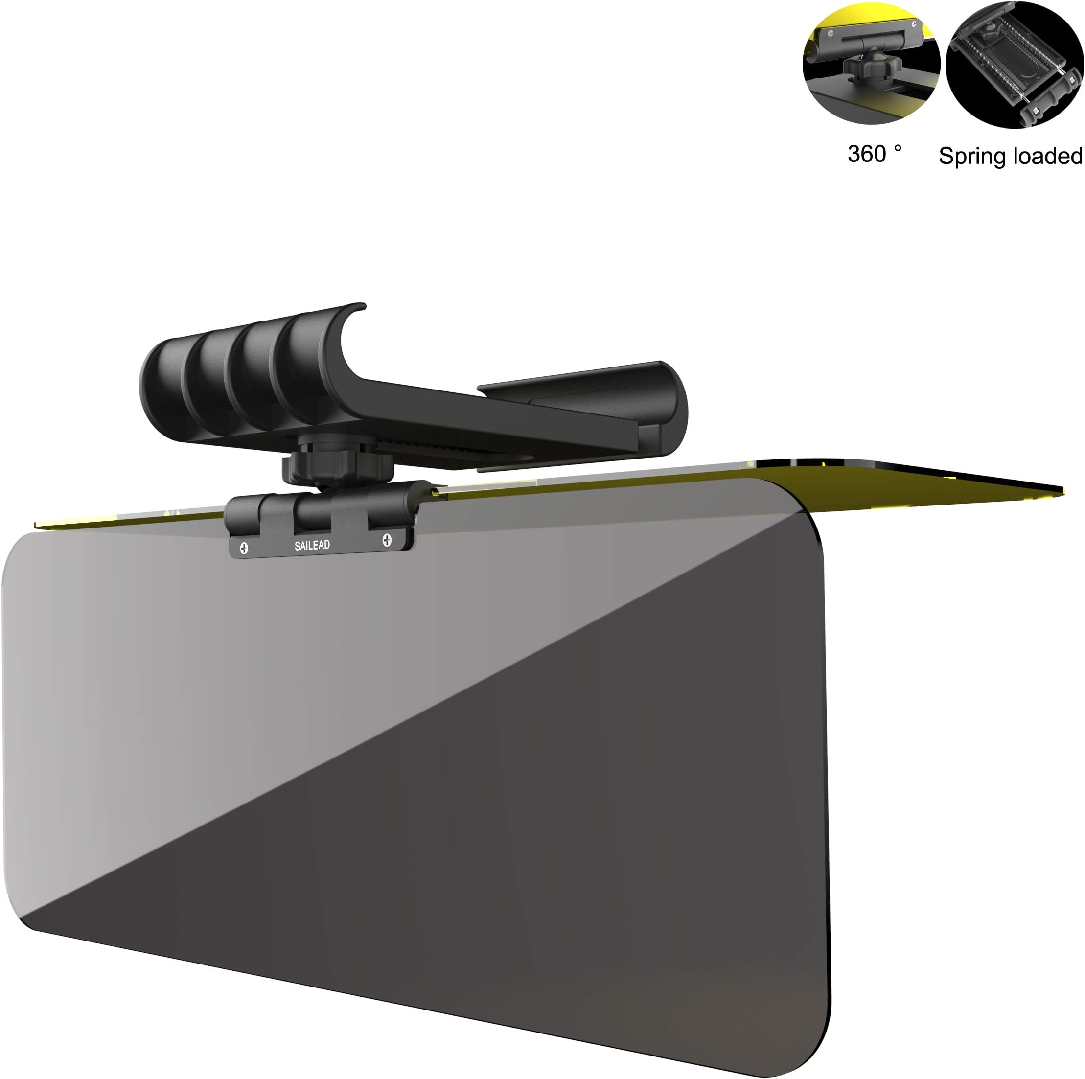 SAILEAD Sun Visor Extender Compatible with Car, Automatic Installation Day and Night Car Sun Visor Protects from Sun Glare, Headlights, Universal Fits Cars, SUVs and RVs