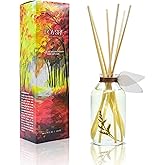 LOVSPA Reed Diffuser Set, Cashmere Woods Scented Oil Diffuser with Sticks, Home Fragrance Accessories for Bathroom Shelf Decor, Aroma Diffusers for Home or Office Fall Decor, USA Made