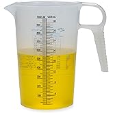 32oz (1 Quart) Measure Pitcher with Convenient Conversion Chart &ndash; Extra Strong Food Grade &ndash; Great for Cooking, Home Hobbies, Shop Oil and Fluids, Spa Chemicals with High Chemical Resistance by Turnah