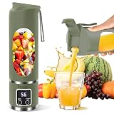 EASYSPEED Portable Blender Electric USB-C, 500ML Personal Juicer for Shakes and Smoothies, 12 Blades, 1500mAh Rechargeable, BPA Free, 18oz Small Blender with Leakproof Lid & Sip Spout, Mixing, Compact