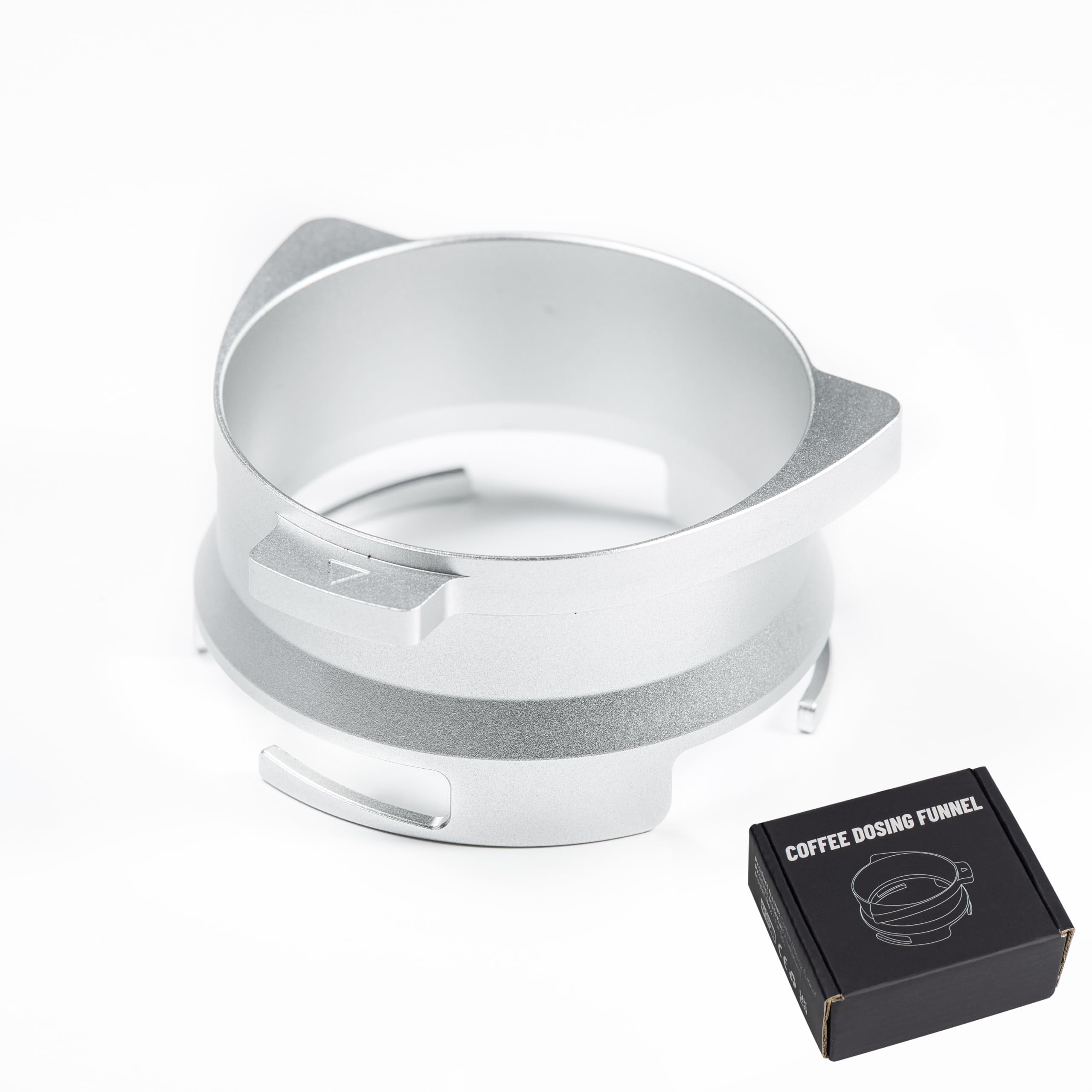 CreepyParty Coffee Dosing Ring 54 mm Espresso Coffee Accessrioes Dosing Funnel with Aluminium for Portafilter, Silver